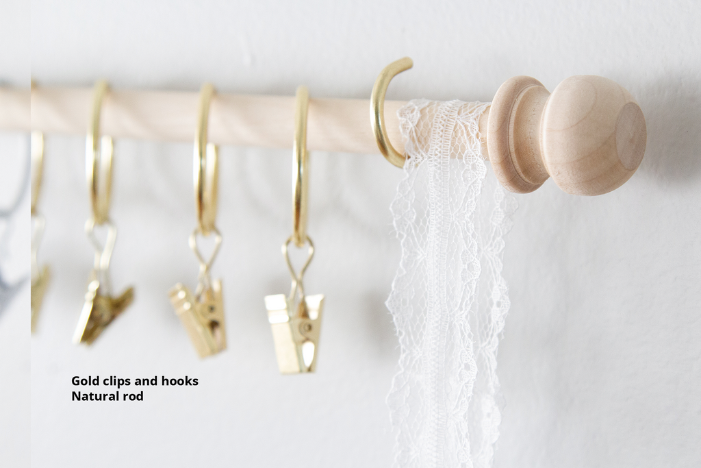 Lace Ladder Expansion Pack: Natural Rod, 12 Clips, and 2 Lace Loops – Ellie  Beans