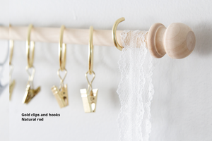 Lace Ladder Expansion Pack: Natural Rod, 12 Clips, and 2 Lace Loops