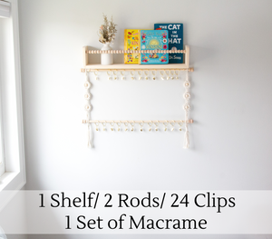 Ellie Bean's Beaded Nursery Bookshelf and Cascading Bow Holder