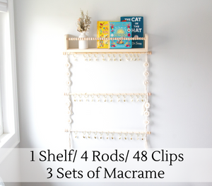 Ellie Bean's Beaded Nursery Bookshelf and Cascading Bow Holder