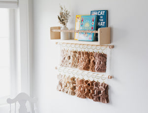 Ellie Bean's Beaded Nursery Bookshelf and Cascading Bow Holder