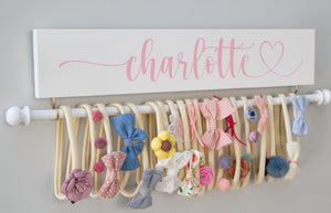 Ellie Bean's Personalized Double-Rod Headband and Bow Holder – Ellie Beans