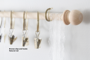 Lace Ladder Expansion Pack: Natural Rod, 12 Clips, and 2 Lace Loops