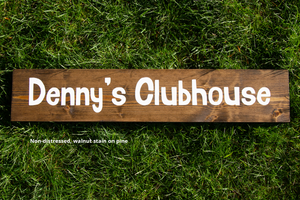 Ellie Bean's Personalized Clubhouse Sign