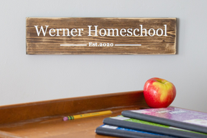 Ellie Bean's Personalized Homeschool Sign
